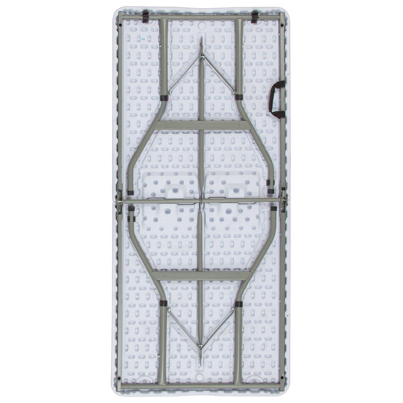 Kathryn 5-Foot Granite White Plastic Folding Table