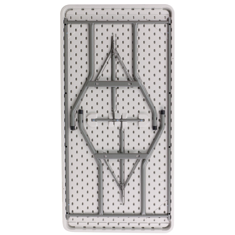 Kathryn 4.97-Foot Bi-Fold Granite White Plastic Folding Table