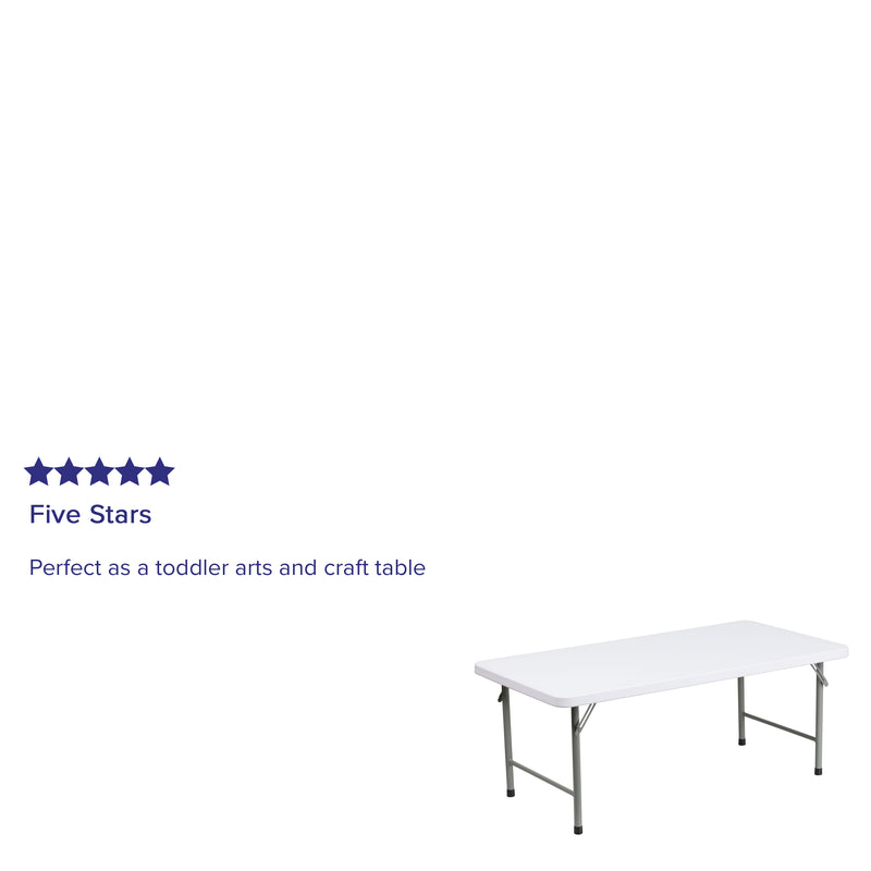 Kathryn 6-Foot Granite White Plastic Folding Table