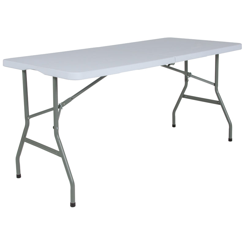 Paige 4.93-Foot Kid's Granite White Plastic Folding Table