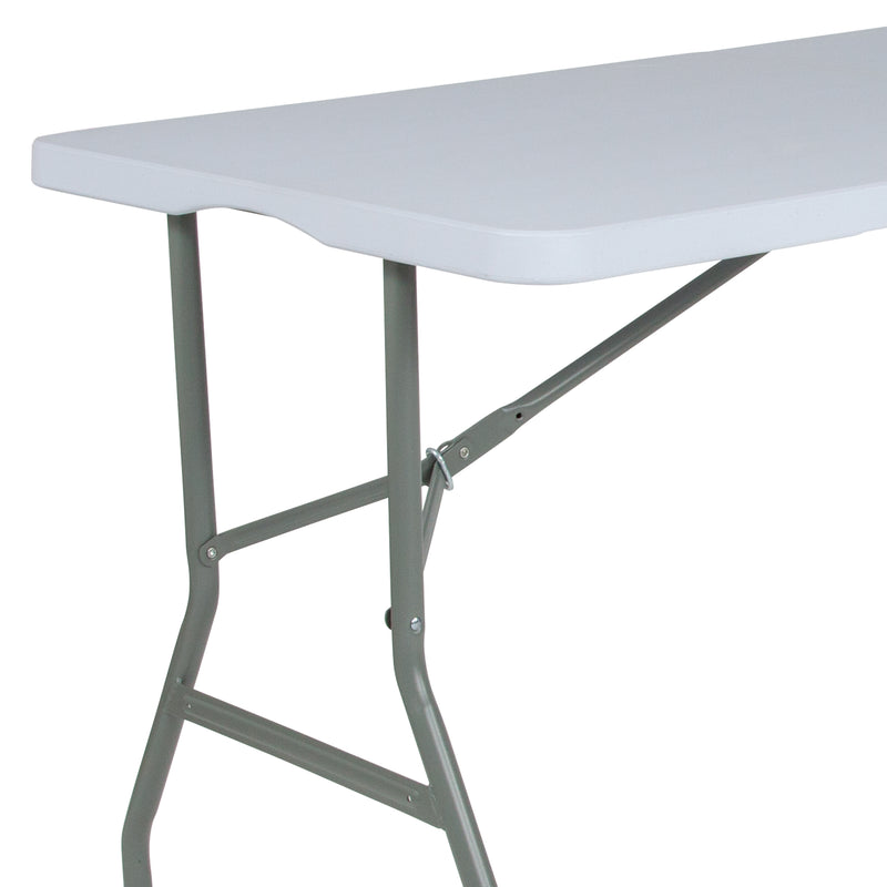 Paige 4.93-Foot Kid's Granite White Plastic Folding Table