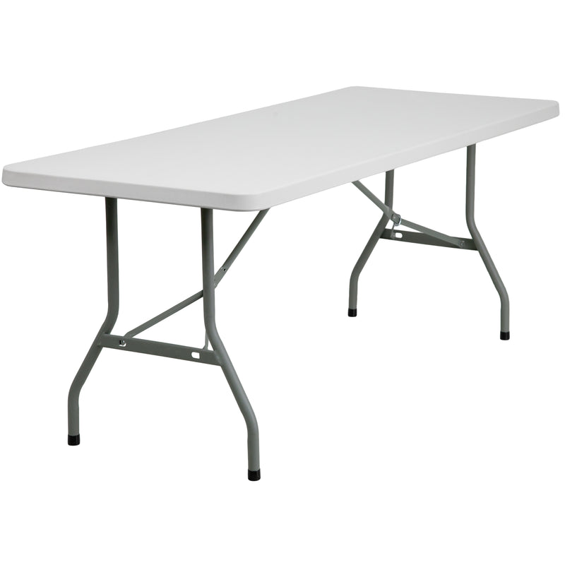Kathryn 6-Foot Height Adjustable Granite White Plastic Folding Table