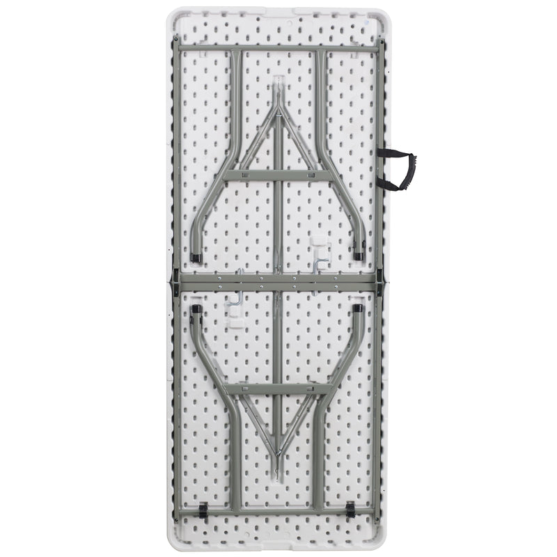 Kathryn 8-Foot Granite White Plastic Folding Table