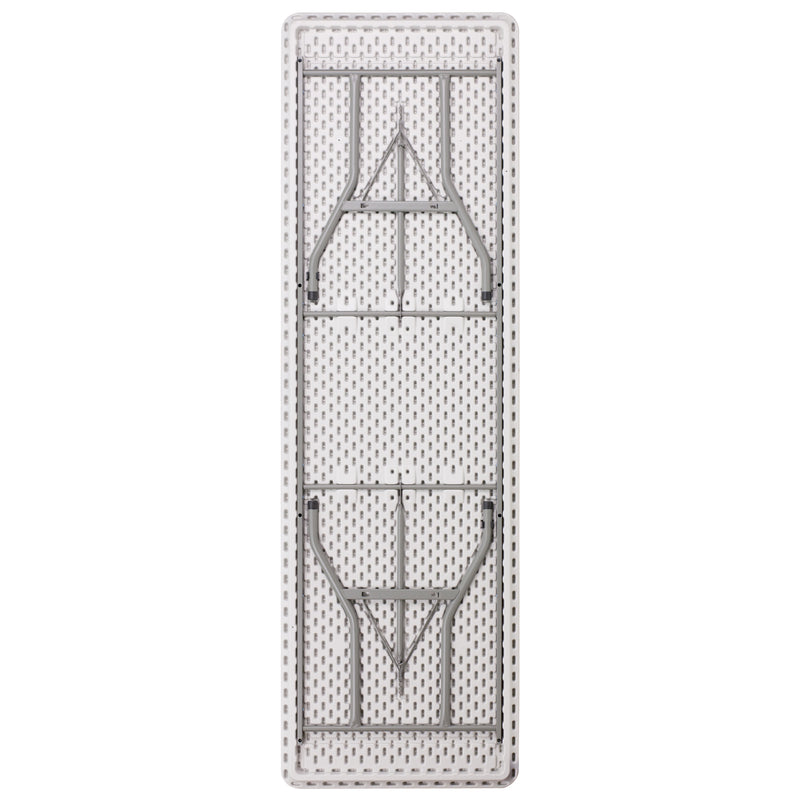 Kathryn 8-Foot Height Adjustable Granite White Plastic Folding Table