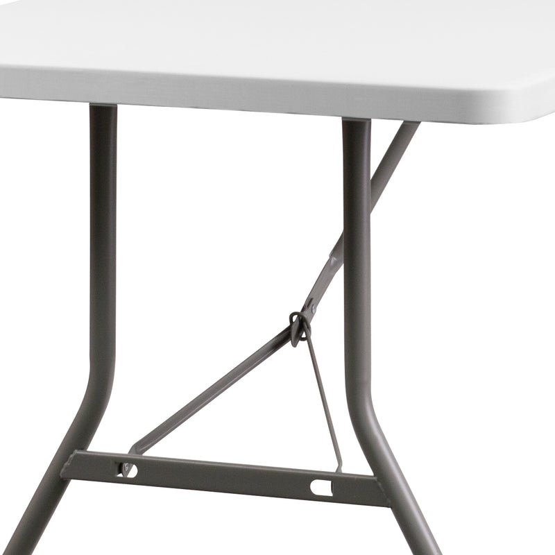 Kathryn 8-Foot Height Adjustable Granite White Plastic Folding Table