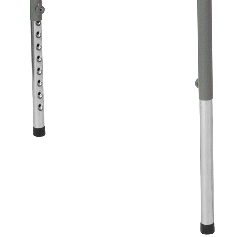 Kathryn 2.79-Foot Square Bi-Fold Granite White Plastic Folding Table with Carrying Handle