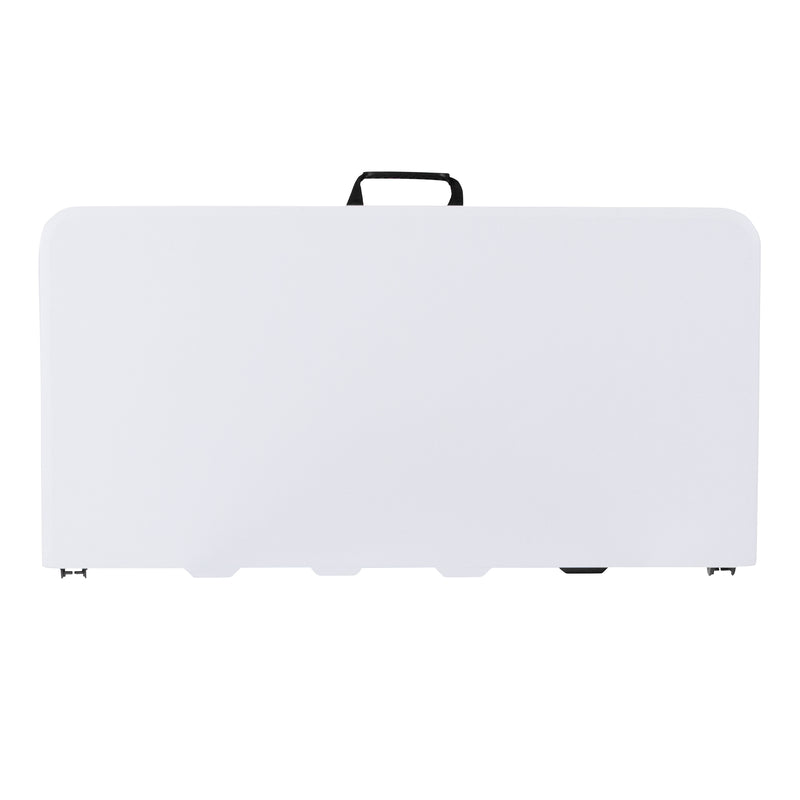 Kathryn 4-Foot Round Granite White Plastic Folding Table