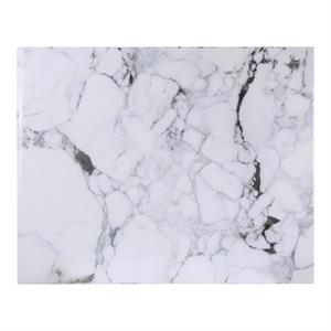 Indoor Marble White Resin Table Top with Dark Veining