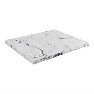 Indoor Marble White Resin Table Top with Dark Veining