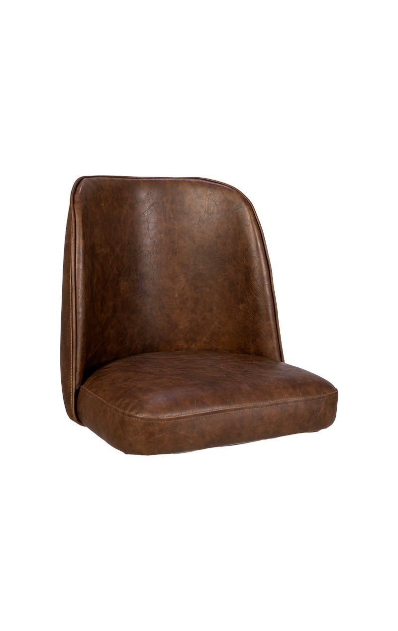 Bucket Upholstered Seat in Brown