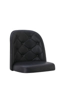 Black Upholstered Bucket Seat with Tufted Back