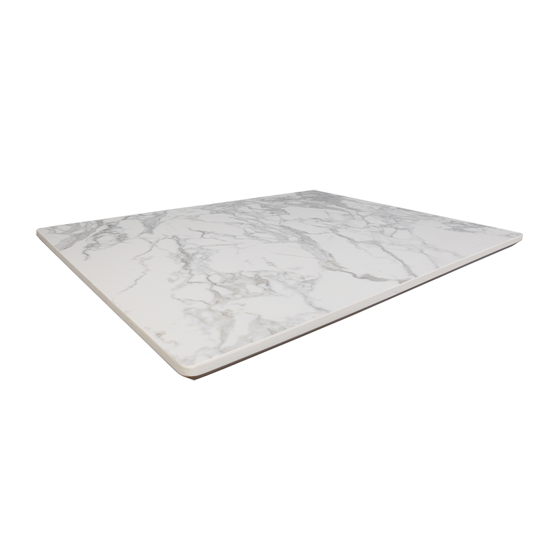 1 1/8" Sintered Stone Table Top in White Marble Color ST-14