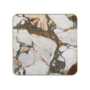 1 1/8" Bold Multicolor Veining Sintered Stone Table Top with Bronze Aluminum Alloy Edge, Indoor/Outdoor Use