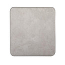 1 1/8" Sintered Stone Table Top in Light Taupe with Rose Gold Aluminum Alloy Edge, Indoor/Outdoor Use