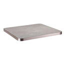 1 1/8" Sintered Stone Table Top in Light Taupe with Rose Gold Aluminum Alloy Edge, Indoor/Outdoor Use