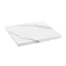 Subtle Veining White Sintered Stone Table Top , Indoor/Outdoor Use