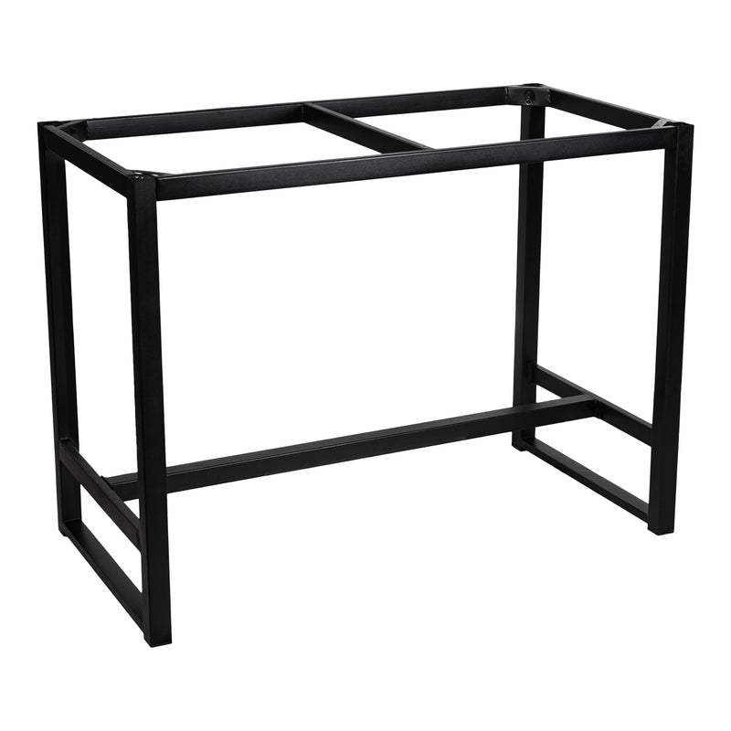57" x 28" Rectangular Black Cast Iron Table Base, Heavy Duty for Indoor Use