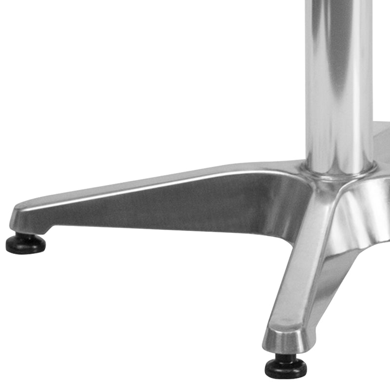 Mellie 31.5'' Black Round Metal Indoor-Outdoor Table with Base