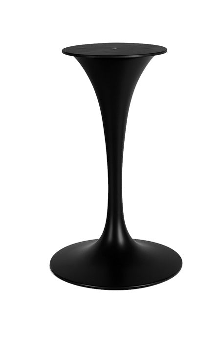 Indoor/Outdoor One-Piece Steel Table Base in Tulip Shape, 20" Round