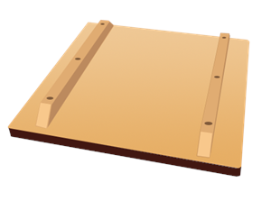 Solid Oak Wood Table Top, Dark Mahogany