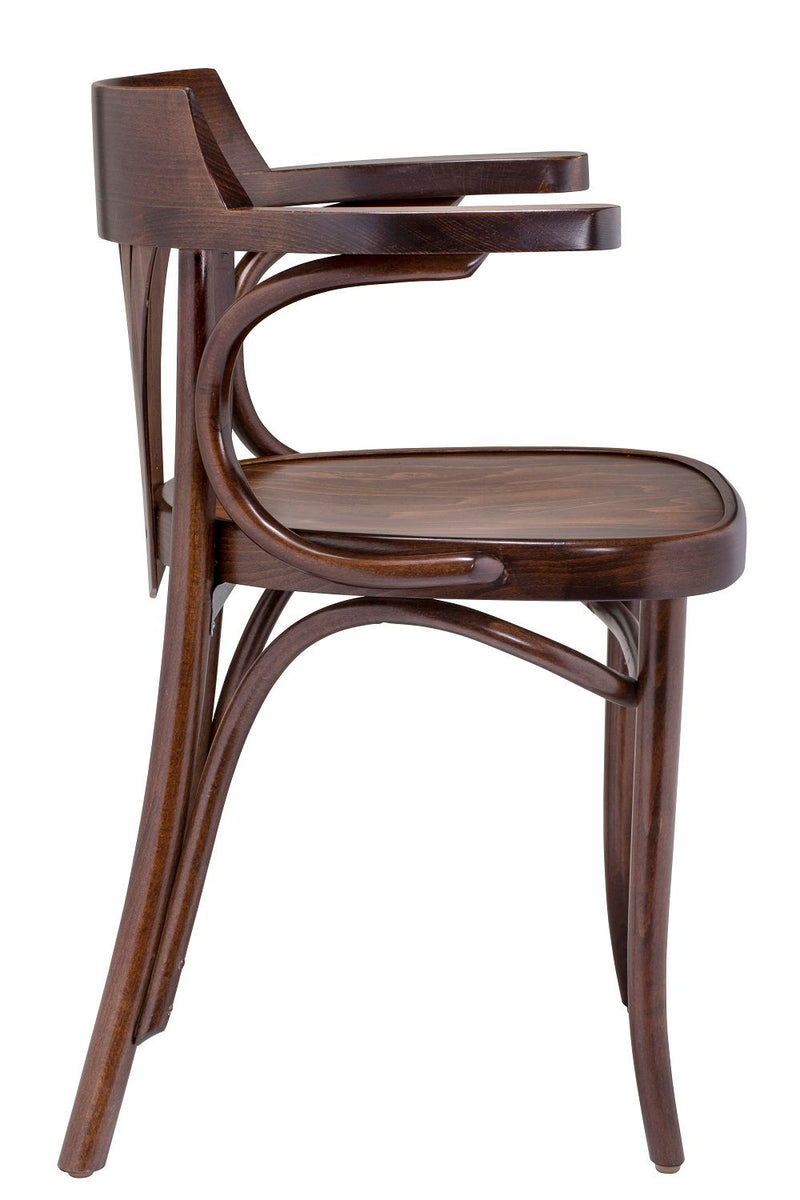 Tulip Beechwood Fanback Arm Indoor Restaurant Side Chair