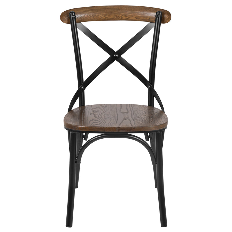 Advantage X-Back Chair with Metal Bracing and Fruitwood Seat