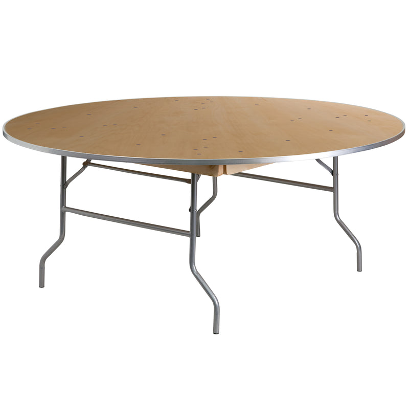 Amara 72'' x 12'' x 12'' Birchwood Bar Top Riser with Silver Legs