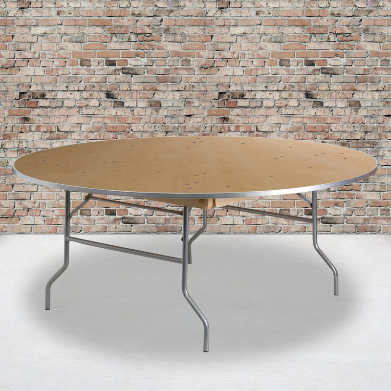 Amara 72'' x 12'' x 12'' Birchwood Bar Top Riser with Silver Legs