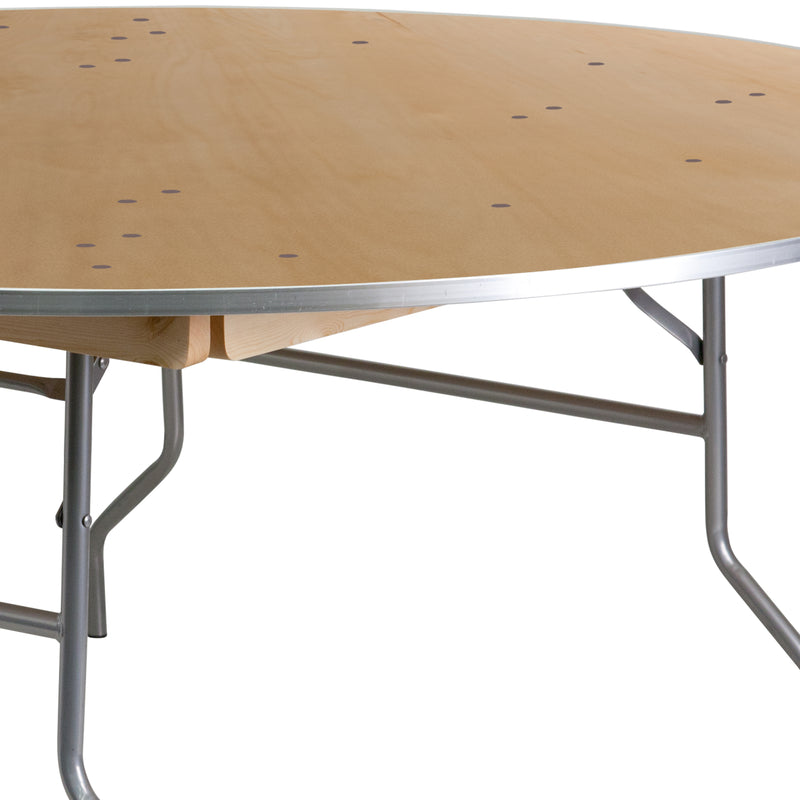 Amara 72'' x 12'' x 12'' Birchwood Bar Top Riser with Silver Legs