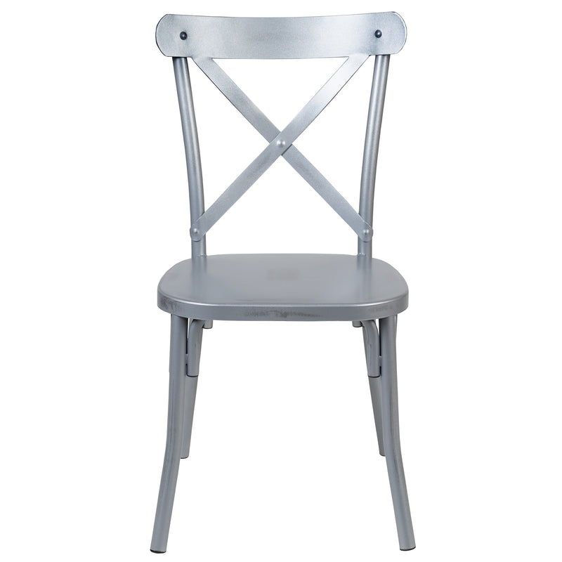 Lincoln Industrial Barstool with Gunmetal Steel Frame and Rustic Wood Seat