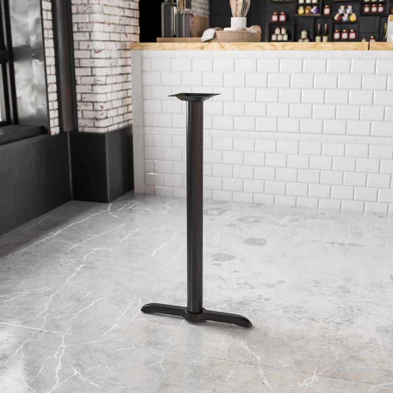 Beverly 5'' x 22'' Restaurant Table T-Base with 3'' Dia. Bar Height Column