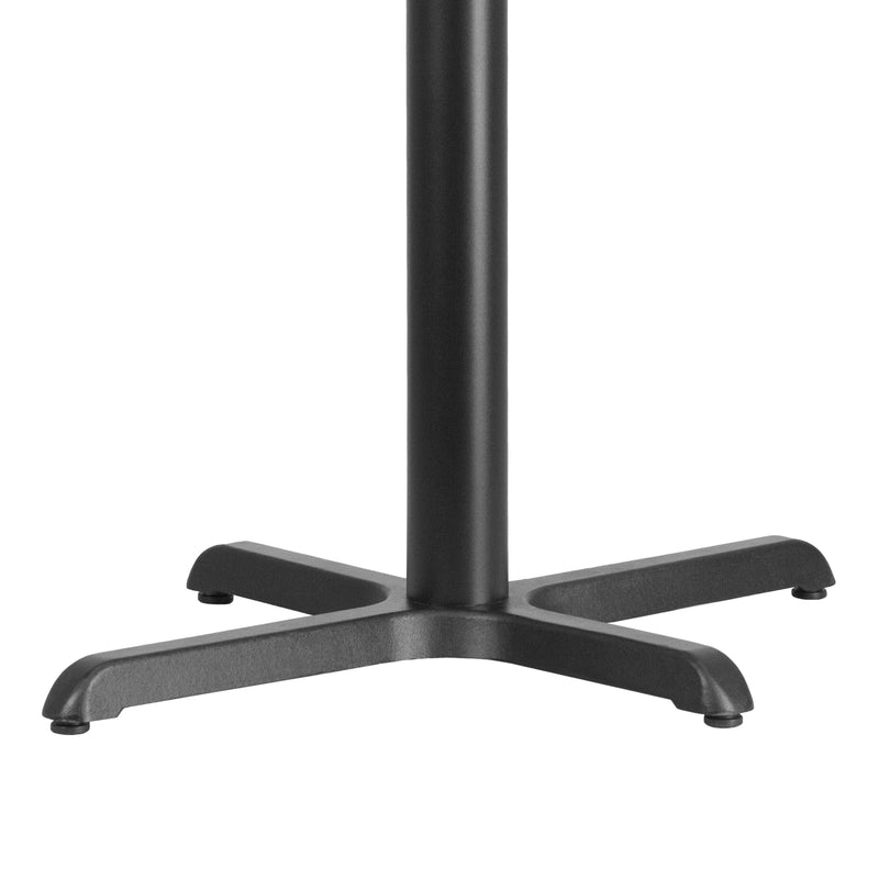 Beverly 23.75'' x 30'' Restaurant Table X-Base with 3'' Dia. Table Height Column