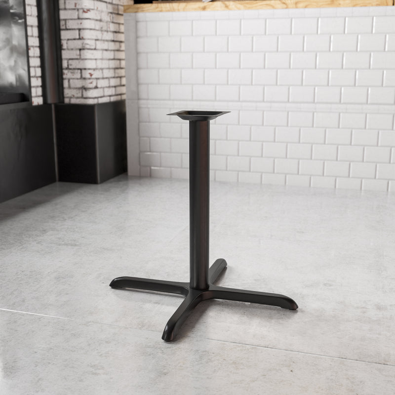 Beverly 30'' x 30'' Restaurant Table X-Base with 3'' Dia. Table Height Column