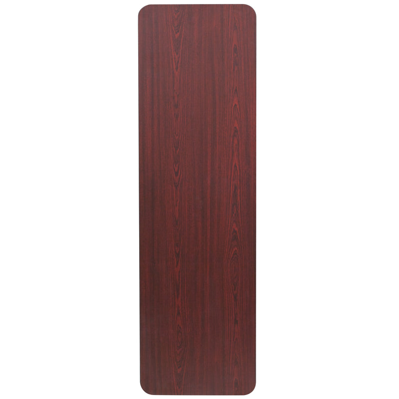 Frankie 5-Foot Mahogany Melamine Laminate Folding Training Table
