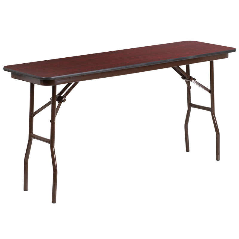 Floyd 6-Foot High Pressure Mahogany Laminate Folding Training Table