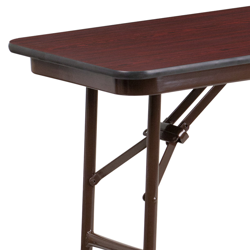 Floyd 6-Foot High Pressure Mahogany Laminate Folding Training Table