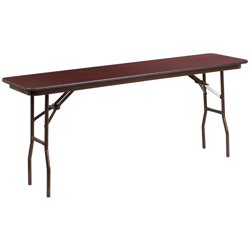 Floyd 8-Foot High Pressure Mahogany Laminate Folding Training Table