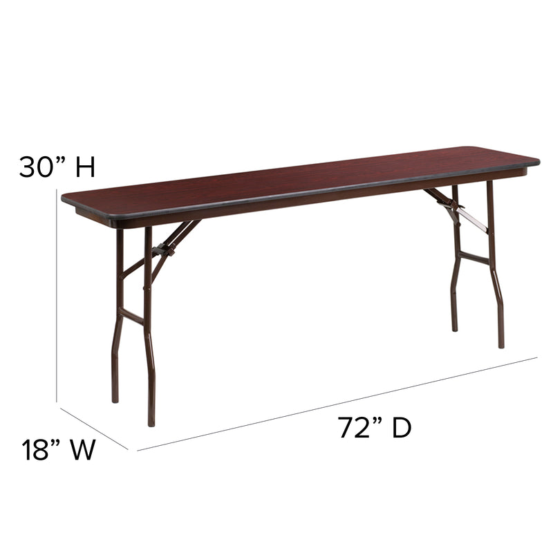 Floyd 8-Foot High Pressure Mahogany Laminate Folding Training Table