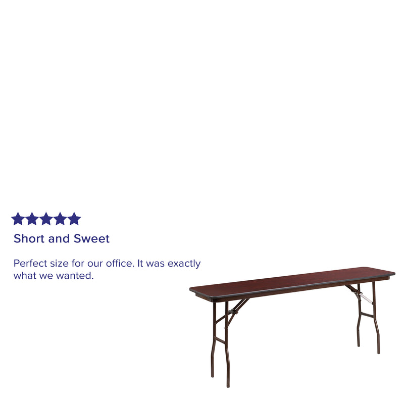 Floyd 8-Foot High Pressure Mahogany Laminate Folding Training Table