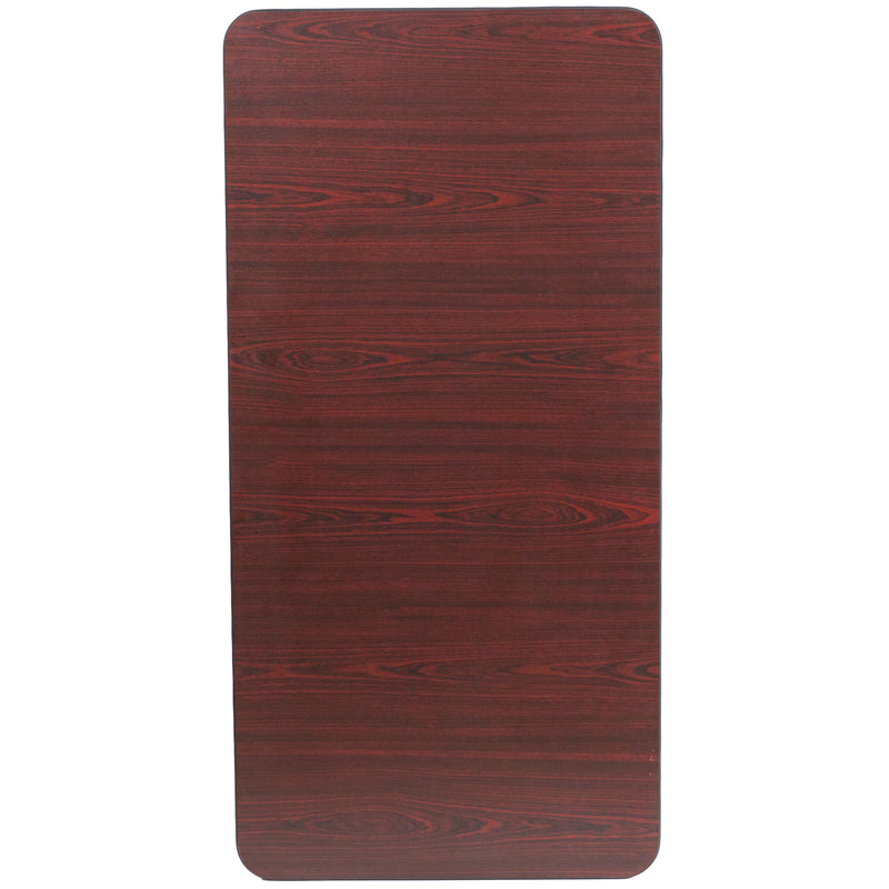 Floyd 6-Foot High Pressure Mahogany Laminate Folding Banquet Table