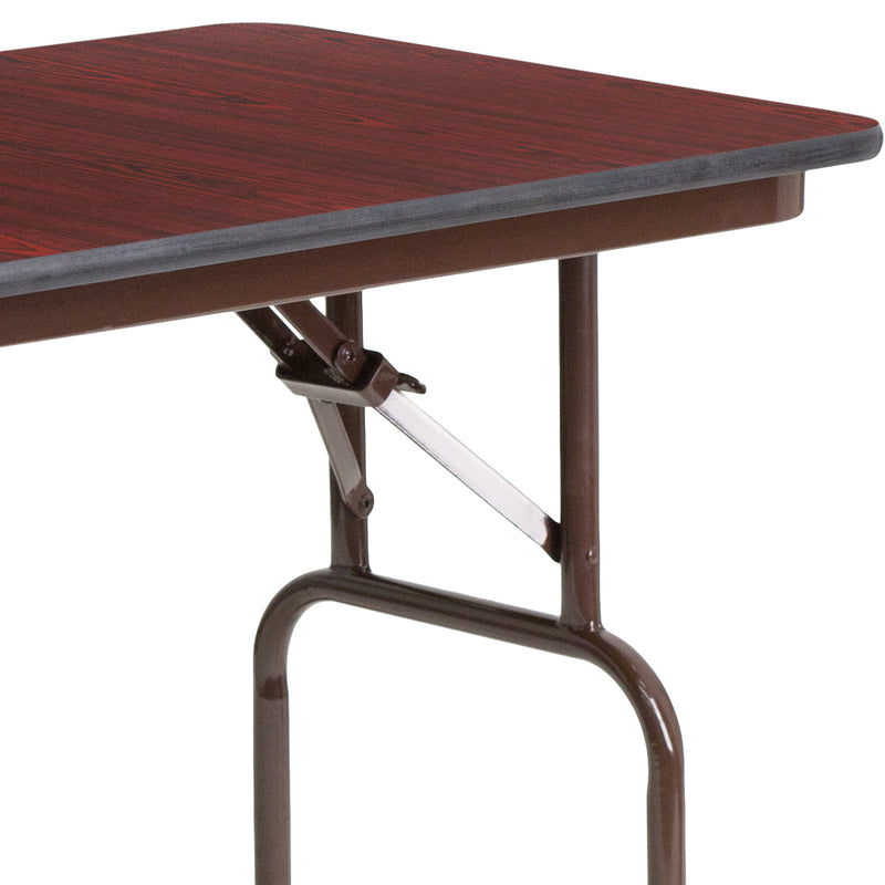 Floyd 6-Foot High Pressure Mahogany Laminate Folding Banquet Table
