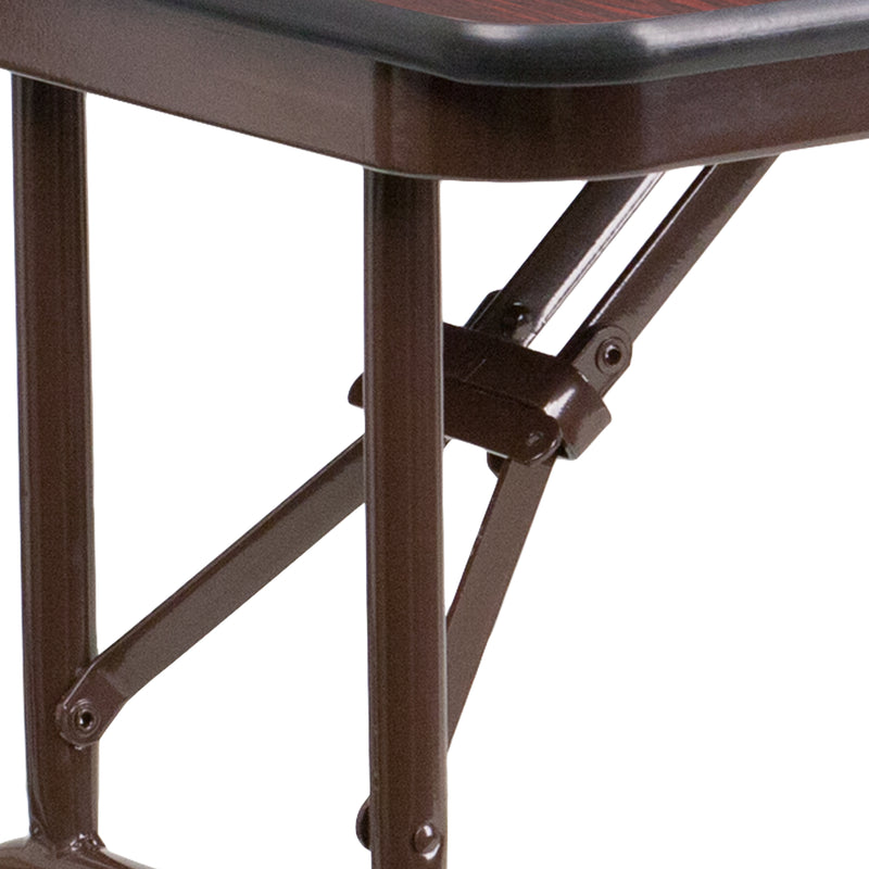 Floyd 6-Foot High Pressure Mahogany Laminate Folding Banquet Table