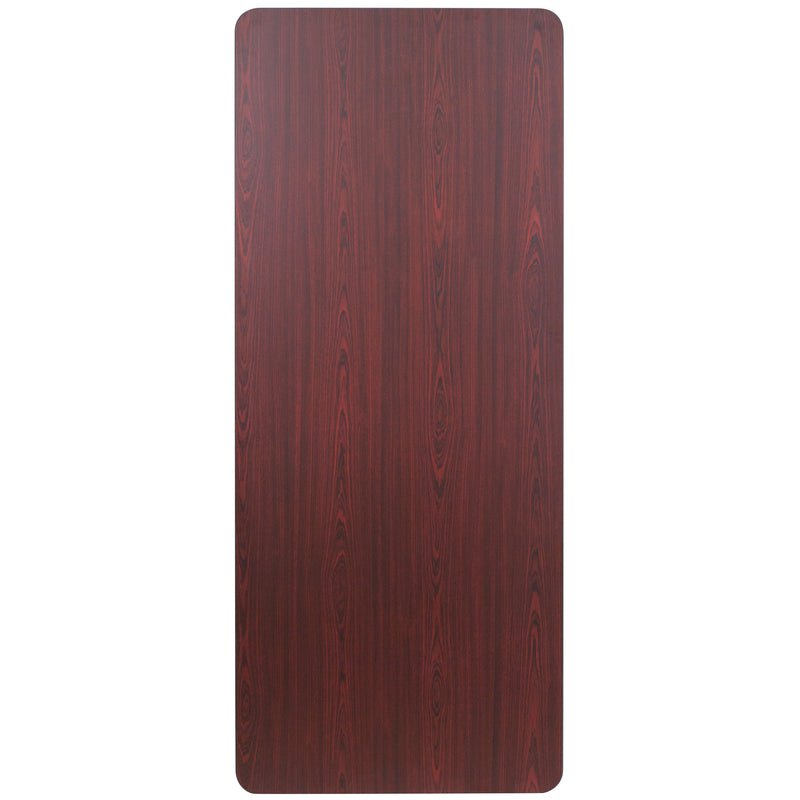 Frankie 6-Foot Mahogany Melamine Laminate Folding Banquet Table