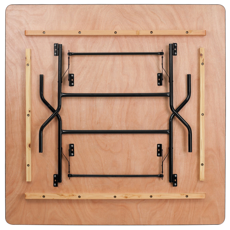 Gerry 5-Foot Square Wood Folding Banquet Table