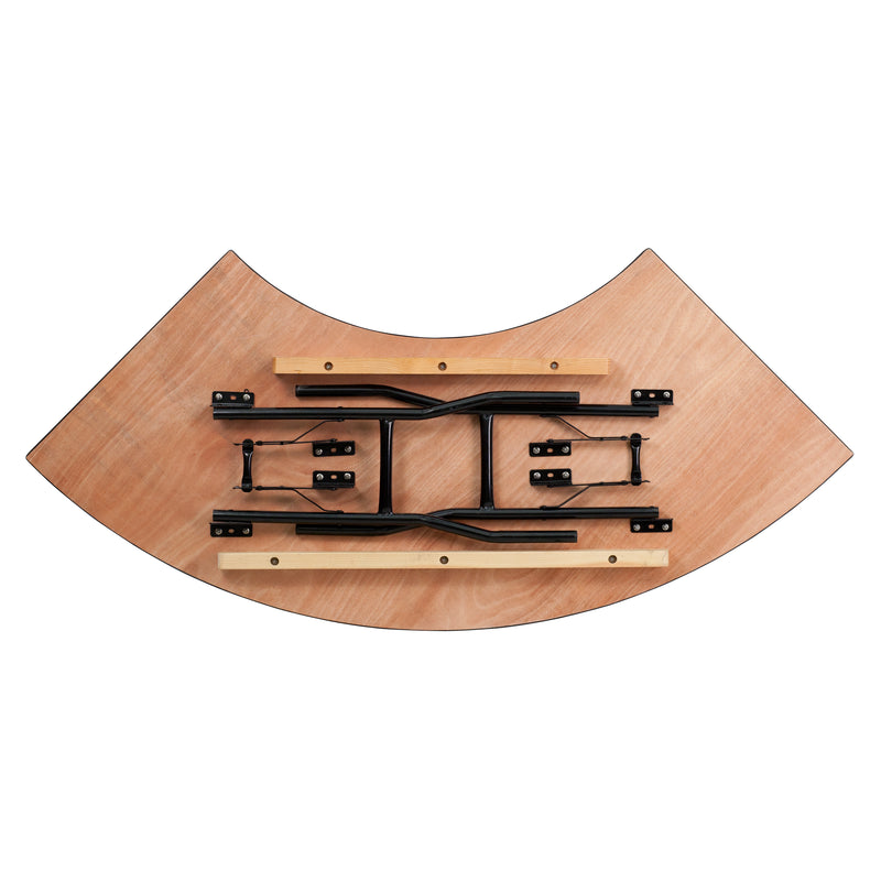 Ginny 5.5 ft. x 2 ft. Serpentine Wood Folding Banquet Table