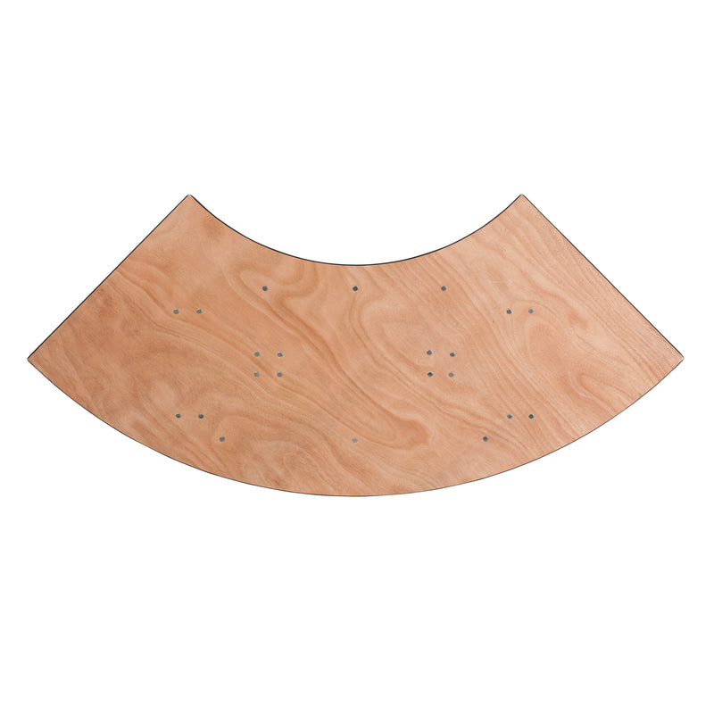Ginny 5.5 ft. x 2 ft. Serpentine Wood Folding Banquet Table