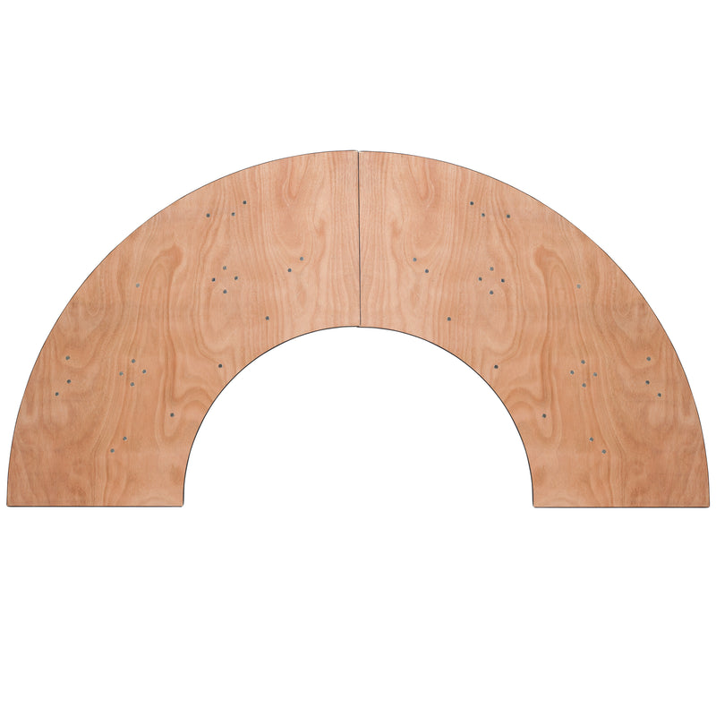 Ginny 5.5 ft. x 2 ft. Serpentine Wood Folding Banquet Table