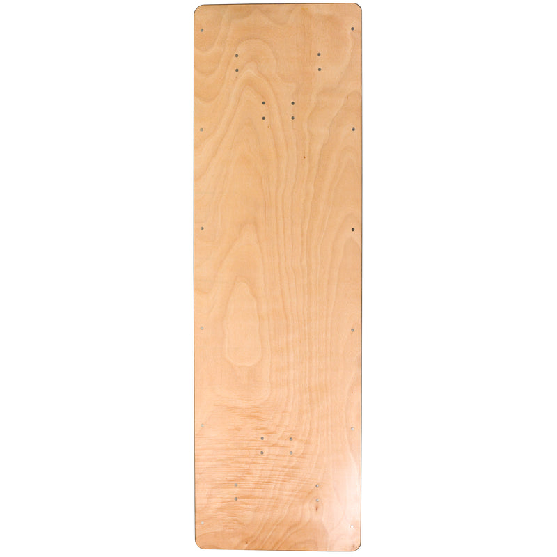 Gael 8-Foot Rectangular Wood Folding Banquet Table with Clear Coated Finished Top