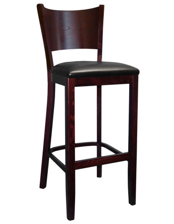 Beechwood Curve Plain Back Barstool