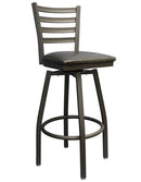 Swivel Ladder Back Metal Barstool
